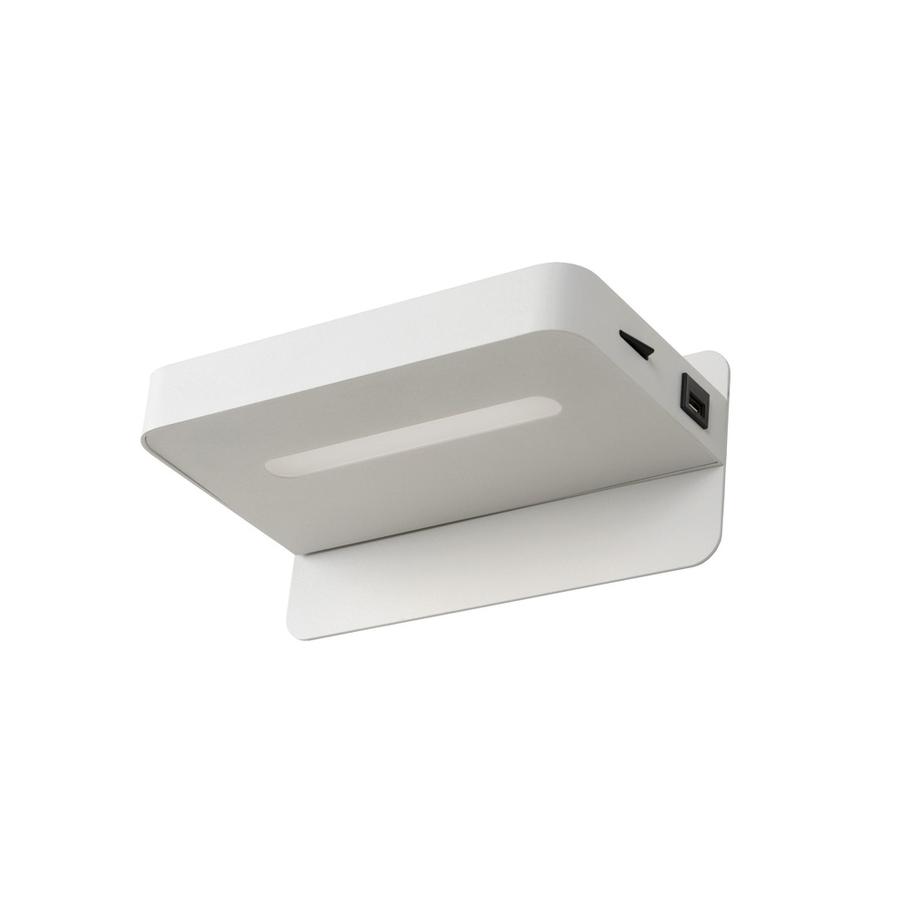 Lucide BedlampjeAtkin met USB oplaadpunt wit - 77280/05/31